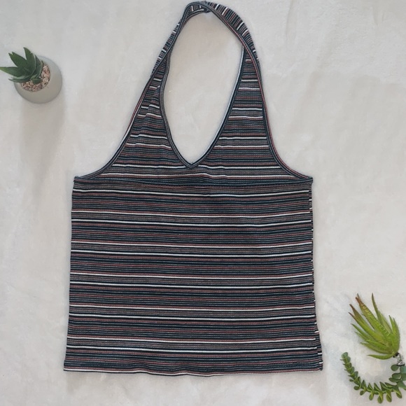 American Eagle striped halter tank top. Size M. - Picture 2 of 3